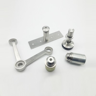 stainless steel point fixed glass curtain wall spider fittings 2 arms with routel and connector 180 degree