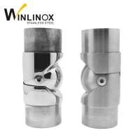 Flexible stainless steel handrail tube joint round pipe connector