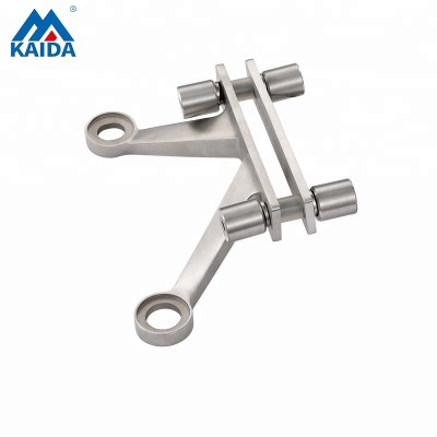 stainless steel glass fin curtain wall spider fittings with 2 arm on one sider